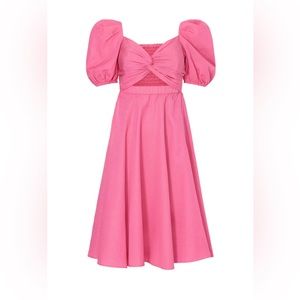 KATE SPADE NEW YORK Twist Waist Dress puff sleeve